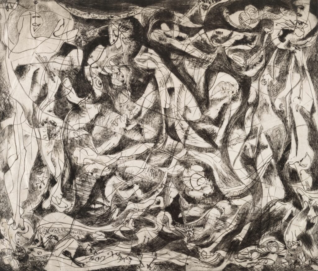 Jackson Pollock Untitled (4), state II of III 1944–1945 Engraving and drypoint thumbnail