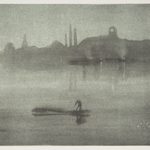 Nocturne (Nocturne: The Thames at Battersea), James McNeill Whistler American, 1878 Lithotint with scraping on a prepared half-tint ground, printed in soft gray-black ink on pale blue laid chine mounted on ivory wove plate paper; second state of two (Chicago) Image: 6 3/4 × 10 3/16 in. (17.1 × 25.9 cm) Sheet: 13 1/2 × 19 5/16 in. (34.3 × 49 cm)